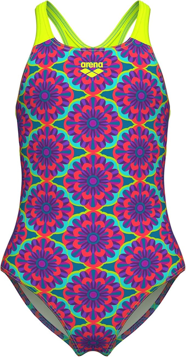 COSTUME BIMBA PISCINA ARENA NUOTO INTERO FANTASIA BAMBINA FLORAL