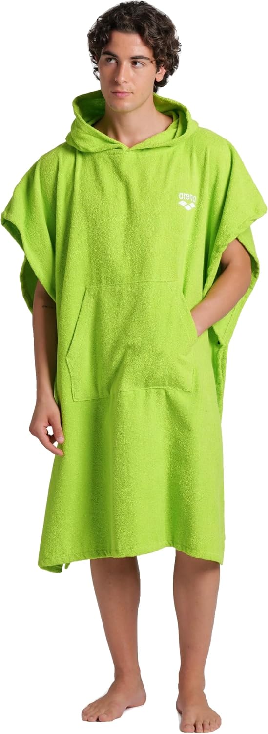 ARENA PONCHO PISCINA ASCIUGAMANO COTTON ACCAPPATOIO LIME