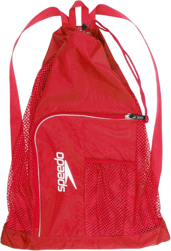 SACCA RETATA SPEEDO BORSA PISCINA BAG PORTA PINNE NUOTO ROSSA