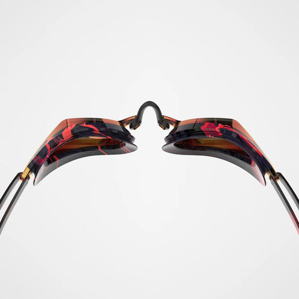 OCCHIALINI FASTSKIN SPEEDSOCKET 2 MIRROR LENTE SPECCHIATA GARA COMPETITION NERO ROSSO LIMITED EDITION