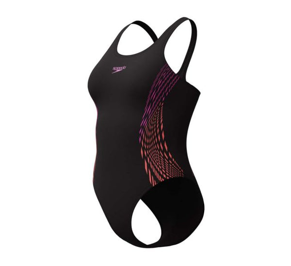 COSTUME PISCINA SPEEDO PLACEMENT MUSCLEBACK SWIMSUIT DONNA INTERO NERO