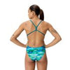 COSTUME DONNA PISCINA SPEEDO NUOTO INTERO SPALLINA STRETTA PRINTED V-BACK 2.0