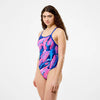 COSTUME DONNA PISCINA SPEEDO INTERO SPALLINA STRETTA BLU ROSA