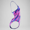 COSTUME DONNA PISCINA SPEEDO INTERO SPALLINA STRETTA BLU ROSA