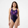 COSTUME DONNA PISCINA SPEEDO NUOTO INTERO FL PLACEMENT PRINTED POWERBACK