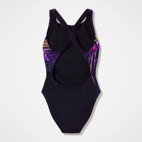 COSTUME DONNA PISCINA SPEEDO NUOTO INTERO FL PLACEMENT PRINTED POWERBACK