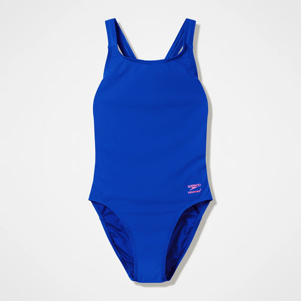 COSTUME DONNA PISCINA SPEEDO NUOTO INTERO FL SOLID LEADERBACK BLU