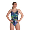 COSTUME DONNA PISCINA SPEEDO NUOTO INTERO FANTASIA DARK BLUE