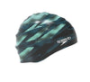 CUFFIA NUOTO SPEEDO PISCINA IN SILICONE DIGITAL PRINTED CAP NERO VERDE