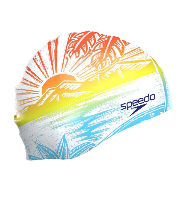 CUFFIA NUOTO SPEEDO PISCINA IN SILICONE DIGITAL PRINTED CAP HAWAIAN