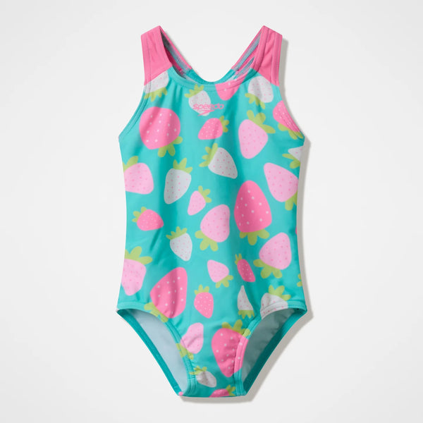 COSTUME BIMBA PISCINA SPEEDO NUOTO INTERO FANTASIA BAMBINA FRAGOLE