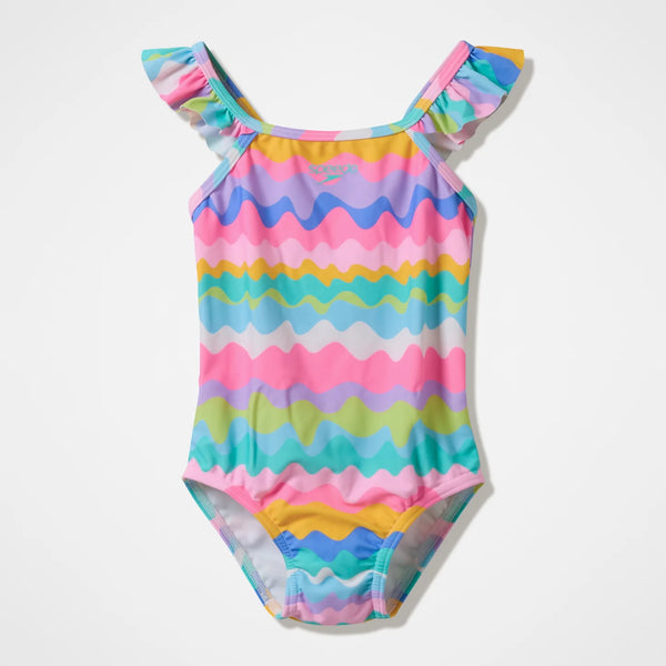 COSTUME BIMBA PISCINA SPEEDO NUOTO INTERO FANTASIA BAMBINA COLORS