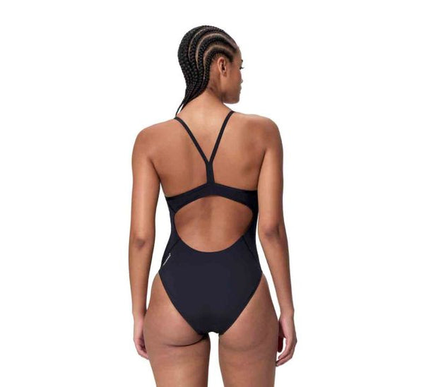 COSTUME DONNA PISCINA SPEEDO NUOTO INTERO SPALLINA ENDURANCE+ LOGO THINSTRAP ONE PIECE BLACK