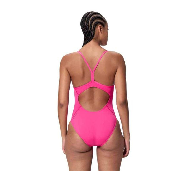 COSTUME DONNA PISCINA SPEEDO NUOTO INTERO SPALLINA ENDURANCE+ LOGO THINSTRAP ONE PIECE PINK