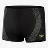 BOXER UOMO SPEEDO COSTUME DA BAGNO ALTO DUO LOGO NERO/GIALLO