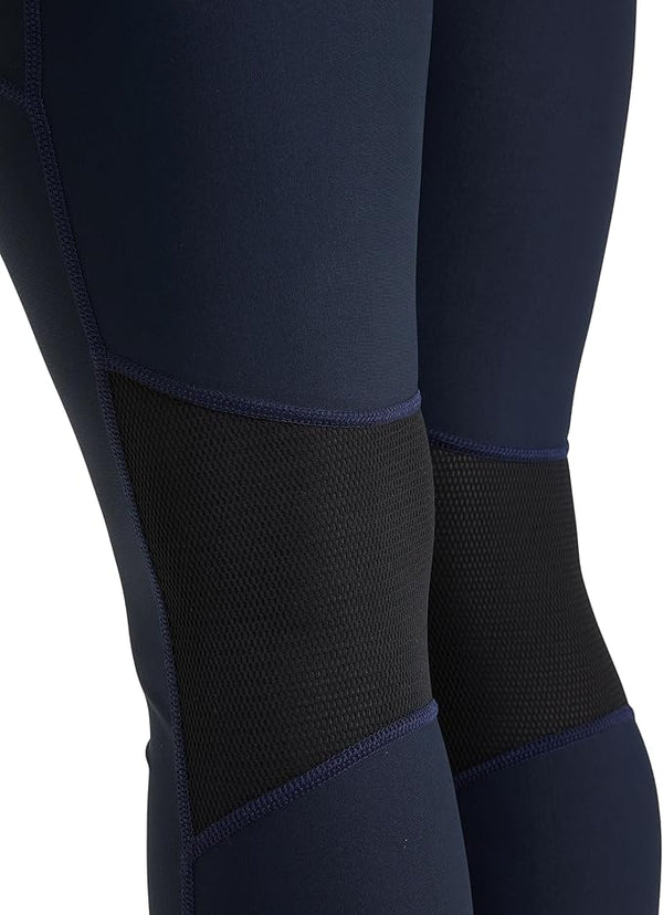 PANTALONI LEGGINGS ARENA PANTALONE TIGHT PANEL DONNA TRAINING PALESTRA BLU