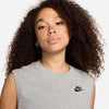 T SHIRT DONNA NIKE SWOOSH FASCHION MAGLIA CORTA WOMAN GRIGIA