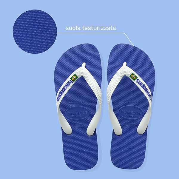 INFRADITO HAVAIANAS CIABATTE MARE PISCINA NUOTO BRAZIL MARINE BLUE