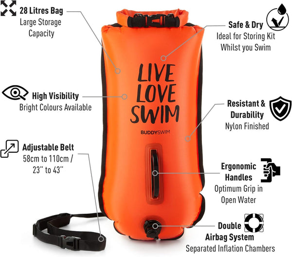 SET BOA ACQUE LIBERE  DRYBAG BUOY CSW 28 LITRI ORANGE ARANCIO