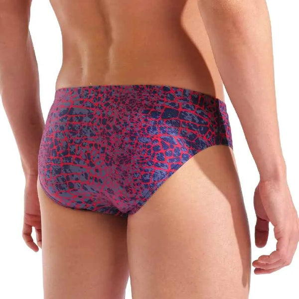 COSTUME ARENA UOMO SLIP NUOTO PISCINA BRIEF DREAMING LINE SWIM RED SNAKE