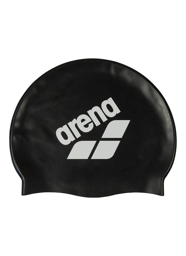 CUFFIA PISCINA ARENA BIG LOGO NUOTO SILICONE SWIM CAP CUFFIE NERA