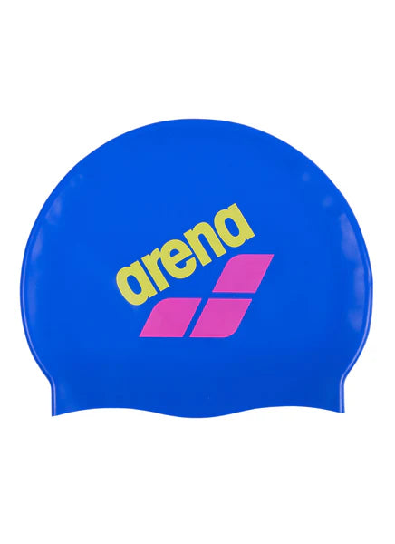 CUFFIA PISCINA ARENA BIG LOGO NUOTO SILICONE SWIM CAP CUFFIE BLU