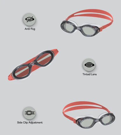 OCCHIALINI SPEEDO FUTURA HYDROSPEX JUNIOR BIMBO BIMBA 6-12 ANNI NERO