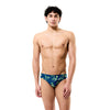 COSTUME SPEEDO UOMO SLIP SWIM PRINTED BRIEFS NUOTO PISCINA 7CM NAVY GREEN