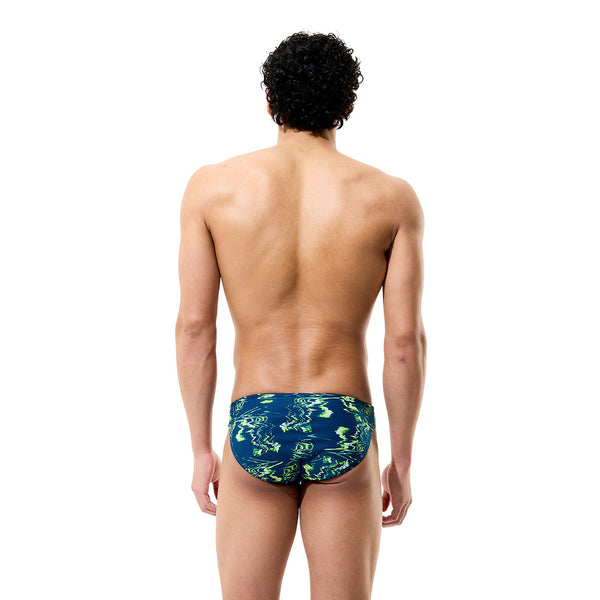 COSTUME SPEEDO UOMO SLIP SWIM PRINTED BRIEFS NUOTO PISCINA 7CM NAVY GREEN