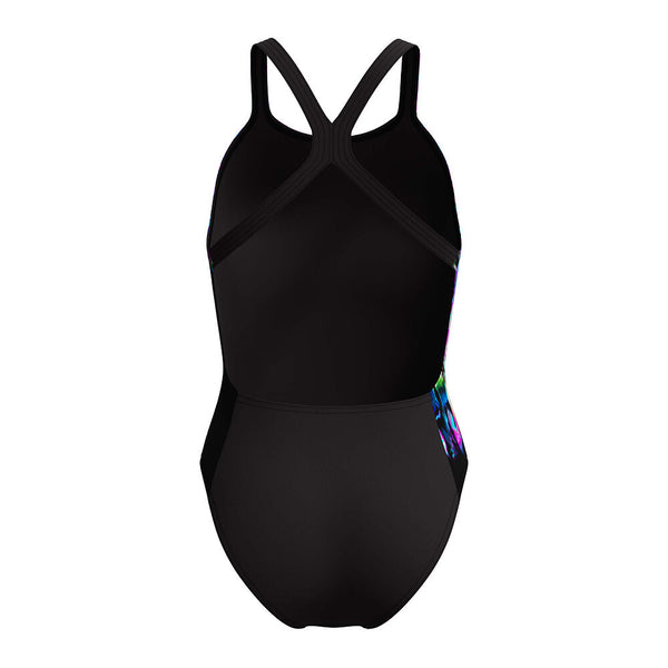 COSTUME DONNA PISCINA SPEEDO NUOTO INTERO FL PLACEMENT PRINTED POWERBACK