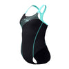 COSTUME DONNA PISCINA SPEEDO NUOTO INTERO NERO CELESTE ONE PIECE