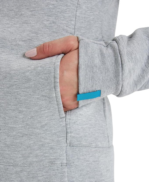 FELPA ARENA TUTA DONNA TRAINING ZIP E CAPPUCCIO PANEL GRIGIA