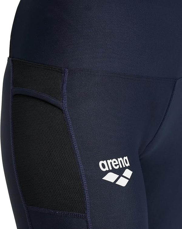 PANTALONI LEGGINGS ARENA PANTALONE TIGHT PANEL DONNA TRAINING PALESTRA BLU