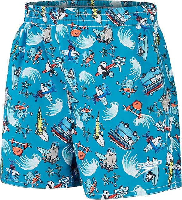 BOXER MARE BAMBINO SPEEDO COSTUME BIMBO NUOTO PISCINA BLUE