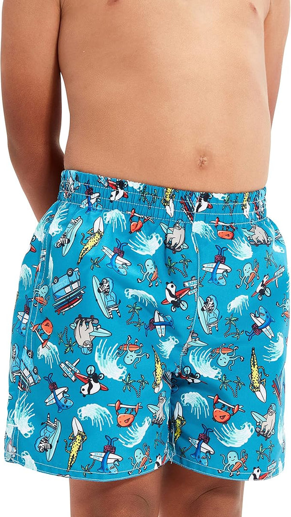 BOXER MARE BAMBINO SPEEDO COSTUME BIMBO NUOTO PISCINA BLUE