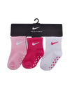 CALZE NIKE 3 PAIA BIMBO BIMBA RUNNING TRAINING FITNESS SOCKS BIANCA ROSA FUXIA