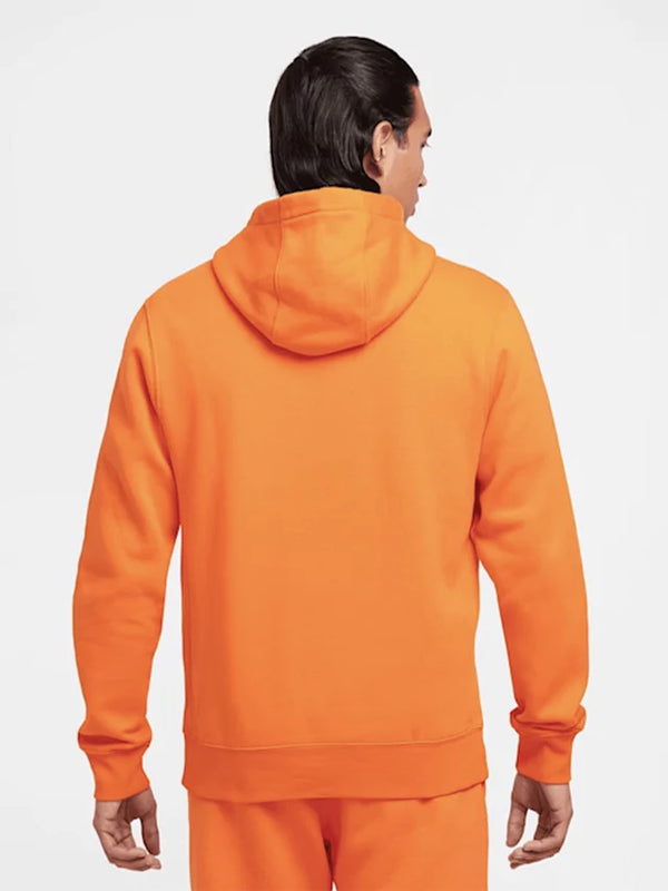 FELPA NIKE UOMO CON CAPPUCCIO SPORTSWEAR CLUB FLEECE ARANCIONE