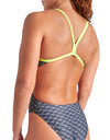 COSTUME ARENA DONNA PISCINA INTERO MONOGRAM SPALLINA STRETTA VERDE