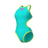 COSTUME ARENA DONNA ONE BIG LOGO COSTUME INTERO PISCINA WATER VERDE