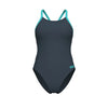 COSTUME ARENA DONNA INTERO PISCINA SOLID NUOTO ASFALTO ACQUA