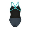 COSTUME ARENA DONNA INTERO PISCINA SOLID NUOTO ASFALTO ACQUA