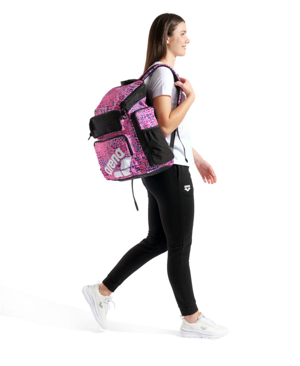 ZAINO ARENA BORSA PISCINA NUOTO BACKPACK ONE GO 45 LITRI SNAKE SKIN ROSA