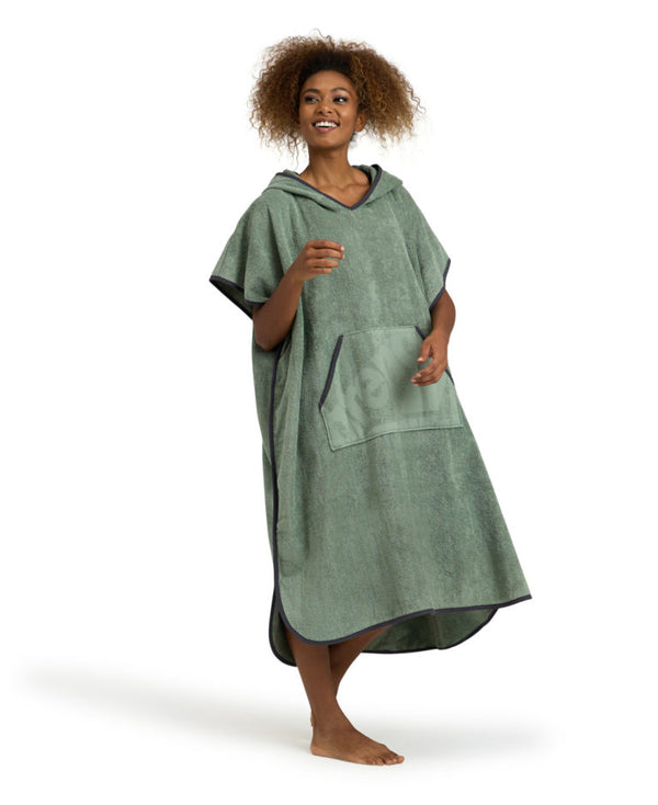 ARENA PONCHO HOODED JADE ACCAPPATOIO