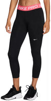 LEGGINGS DONNA NIKE PRO A LUNGHEZZA RIDOTTA WORKOUT TRAINING NERO