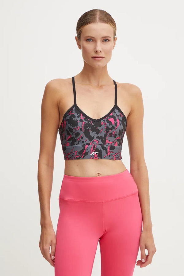 TOP REEBOK BRA DEPORTIVO WORKOUT READY TRAIN AOP BRA DONNA FANTASIA