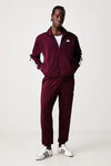 TUTA ADIDAS PERFORMANCE UOMO THREE STRIPS TEMPO LIBERO PALESTRA BORDEAUX