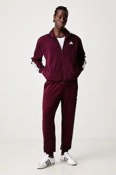 TUTA ADIDAS PERFORMANCE UOMO THREE STRIPS TEMPO LIBERO PALESTRA BORDEAUX