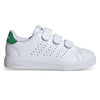 SCARPE BIMBO BIMBA ADIDAS ADVANTAGE CHILDREN CON STRAPPI BIANCO VERDE