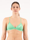 COSTUME 2 PEZZI DONNA AKRON NUOTO PISCINA BIKINI TRIANGOLO VERDE