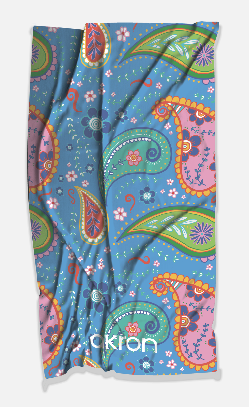 TELO PALESTRA AKRON ITALIA TELI MICROSPUGNA PISCINA PALESTRA MARE TOWEL FANTASIA